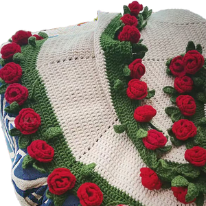 Nouveau produit 2026, tapis fait main en rose, doux pour la peau, créant une ambiance romantique dans la chambre à coucher - Product Image 1