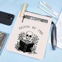 Qetesh Vente Chaude Pochette de protection pour livre en polyester à impression intégrale personnalisée, portable, multi-compartiments, avec fermeture éclair, pour Kindle