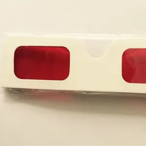 Paper Decoder Glasses Red Red Lenses Plain White Frame Customized Glasses