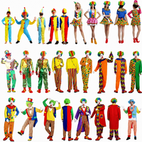 Costume de Clown Tueur pour Adultes, Ensemble de Cosplay d'Halloween, 8 Pièces, Combinaison, Perruque, Masque, Gants, Hommes, Femmes