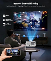 Proyector Smart TV Android 14, 600ANSI, Alto Lumen, Video 4K, para Juegos y Reuniones, Full HD 1080P, 5G, Inalámbrico para Teléfono y Tablet
