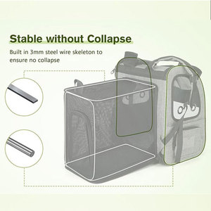 Nylon thoáng khí con chó tàu sân bay Ba lô con chó nhỏ phía trước ba lô với dây kéo đóng cửa và in mô hình cho mèo vật nuôi Giao thông vận tải - Product Image 3