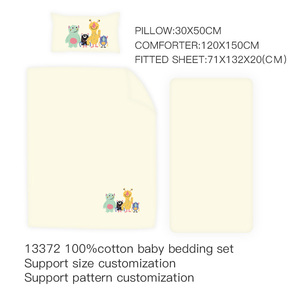Ensemble de couettes pour bébé en coton Cartoon Taille personnalisable avec <span class=keywords><strong>oreiller</strong></span> de teinture active Ensemble de housse de <span class=keywords><strong>couette</strong></span> pour matelas - Product Image 2