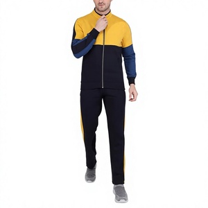 Custom Men's Sportswear Tracksuit Set Full <b>Zip</b> Jacket and <b>Jogger</b> Pants Breathable Athletic Gym Training Apparel Bulk Order - Product Image 1