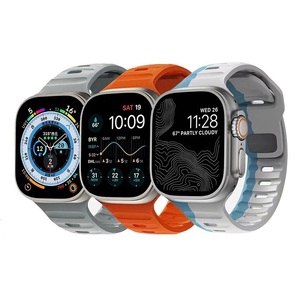 Bracelet à boucle carrée confortable et souple étanche et résistant à la sueur pour Apple Watch Series 1-9 pour Iwatch Bracelet de montre en silicone - Product Image 1