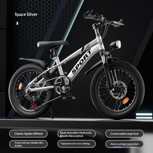 Vélo de montagne pour enfants, taille moyenne et grande, freins à disque doubles, suspension avant, cadre en acier au carbone, absorption des chocs, vélo de route - Product Image 2