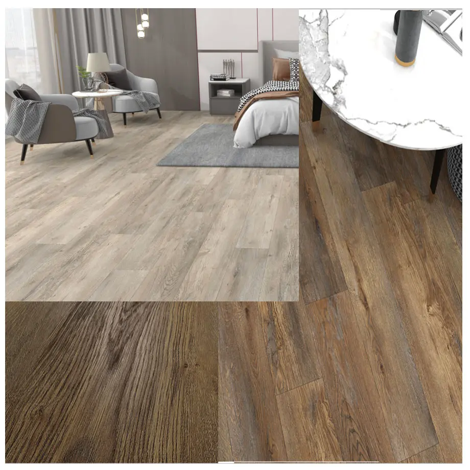 Hete Verkoop Geluiddichte Pvc Plank 6Mm 6.5Mm In Elkaar Grijpende Spc Vinyl Vloeren Met Onderlaag