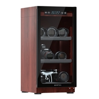 EIRMAI Boîte électronique étanche à l'humidité de style grain de bois Armoire sèche Appareil photo reflex Objectif Timbre Photographie Armoire de déshumidification