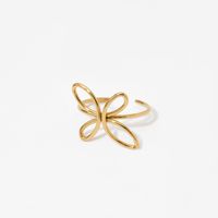 Bagues ouvertes en forme de pétale de fleur plaquées or 18 carats PVD créatives Gaovo, bagues en acier inoxydable 316 de qualité supérieure, bijoux de mode pour femmes