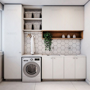 Gabinete de lavandería personalizado inteligente de madera contrachapada de diseño moderno práctico de gama alta <span class=keywords><strong>para</strong></span> <span class=keywords><strong>lavadora</strong></span> - Product Image 6