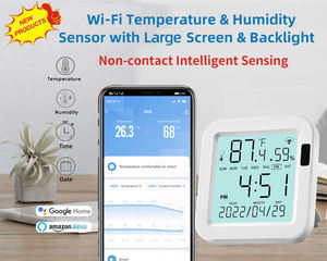 TY-TH16 pour Tuya, thermomètre d'ambiance WiFi avec écran LCD, thermomètre intelligent et hygromètre, capteur d'humidité, rechargeable par adaptateur USB - Product Image 3