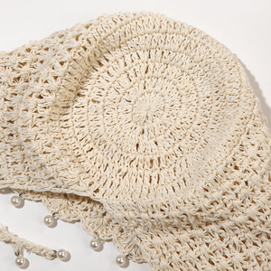 Gorro de punto de actuación de <span class=keywords><strong>Teatro</strong></span> de escenario con borlas de perlas para niñas clásicas - Product Image 6