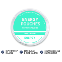 Pochettes énergétiques à la caféine avec L-théanine, saveur menthe, en poudre, marque privée OEM, complément alimentaire pour adultes