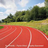 Piste d'athlétisme extérieure en caoutchouc in situ, 15 mm, haute performance, qualité export pour les installations du Royaume-Uni