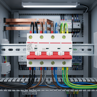 Interruptor Automático Miniatura (MCB) Tipo C DZ47-125 4P para Riel DIN, Interruptor de Aire 63A 80A 100A 125A, Capacidad de Ruptura 10kA, Protección IP20
