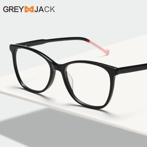 Monturas de Gafas Rectangulares Grises Jack, Montura Completa, Anti-UV, Unisex, Acrílicas, Estéticas, con Bisagras de Resorte, Origen Taizhou - Product Image 3