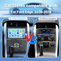 Radio de Coche con Pantalla Táctil Android de 9 Pulgadas, GPS, Navegador, WiFi, BT, CarPlay, Reproductor Multimedia Android Auto para Ford Edge 2009-2014