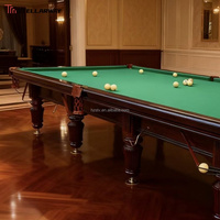 Mesa de Billar Piramidal Rusa Profesional STELLARWAY de 10 Pies y 12 Pies, Construcción Duradera de Madera Maciza, Base de Pizarra, Patas Ajustables