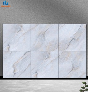 Vente flash : dalle en pierre frittée effet marbre bleu poli 1200x1200mm pour salon - Product Image 2