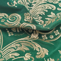 Tissu de rideau, tissu arabe, damassé, jacquard européen avec finition soyeuse, tissu de draperie de luxe pour salon, villa