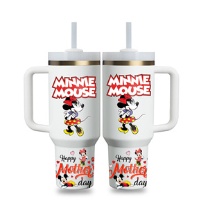 Ensemble cadeau de tasses isothermes avec logo personnalisé Dessnney, gobelet de 40 oz, motif souris de dessin animé, joyeuse fête des mères, <span class=keywords><strong>tasse</strong></span> à double paroi anti-fuite sous vide - Product Image 3