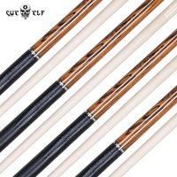 Queue de billard Cueelf, revêtement en peau de lézard véritable, imitation bois Caliburn, anneau en ivoire, queue de billard avec pointe de 12,5 mm, 58 pouces