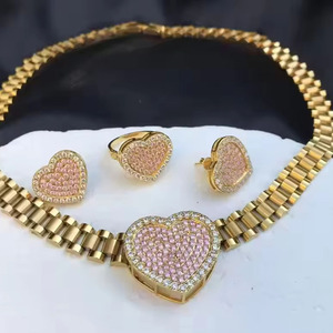 Collar de Cadena de Eslabones de Acero Inoxidable Personalizado con Baño de Oro de 18K, Joyería de Moda para Mujer, Regalo para Fiestas - Product Image 1