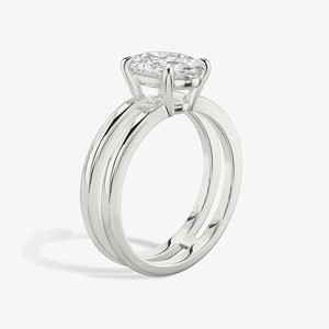 Anillo de Diamante Cultivado en Laboratorio para Mujer, Corte Ovalado, Doble Banda, 1CT, VVS, Certificado IGI, Joyería de Lujo al por Mayor SGARIT - Product Image 3