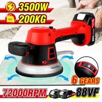 ONEVAN Machine à carreler 6 vitesses, vibrateur à carreaux, ventouse, vibrateur automatique pour sol, outils de nivellement pour batterie Makita 18v
