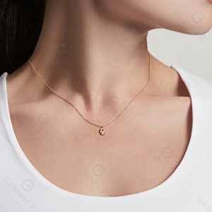 สร้อยคอจี้รูปมือฮัมซาประดับเพชรคิวบิกเซอร์โคเนียชุบทอง 14K สไตล์ทันสมัยสำหรับงานปาร์ตี้  สามารถเลือกสีได้  นำโชคสำหรับผู้หญิง - Product Image 2