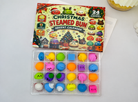 Calendrier de l'Avent Squishy de Noël 24 Jours, Mini Jouets TPR, Coffret Cadeau Surprise Compte à Rebours pour Enfants