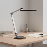 Lampe de bureau LED sans fil moderne avec chargeur intégré, flexible en ABS, simple, lumière de table DC, idéale pour la lecture, les chambres et les bureaux.