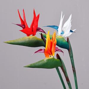 Fleur artificielle en soie <span class=keywords><strong>Strelitzia</strong></span> Reginae Qq498 au toucher réel, vente en gros, pour décoration de mariage - Product Image 1