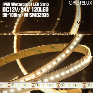 Tira de Luces LED de 12V 24V, 120 LED/M 2835, Alta Luminosidad, Flexible, IP68, Luces LED Impermeables para Exteriores, Tira de Luces LED Subacuáticas - Product Image 2