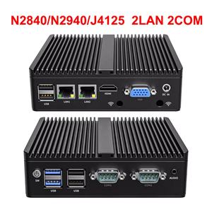 Lüfterloser Mini-Server Celeron N2840 J4125 J6412 Windows <span class=keywords><strong>IoT</strong></span> 2 LAN RS232 COM 3G 4G LTE 12*12CM DIN-Schiene X86 Industrie-Computer - Product Image 6
