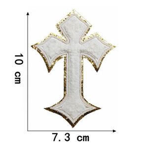 New <b>Iron</b> on 20 Colors Jesus God Cross Chenille Patches for Decoration - Product Image 3