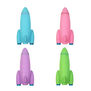 로켓 모양 실리콘 문구 가방 - 새로운 귀여운 창의적인 선물 학생 필통 학교 용품 - Product Image 6
