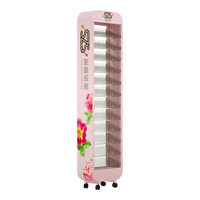 Présentoir de vernis à ongles en acrylique et support de personnalisation en métal pour le maquillage, la bobine, le cosmétique, le parfum, les émaux à exhibicin