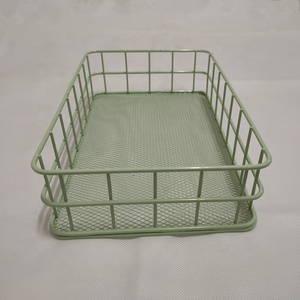 2023 Hot Wholesale Light Green Powder Coated Eco-Friendly Counter Metal <strong>Wire</strong> <strong>Basket</strong> for Kitchen Use - Product Image 3