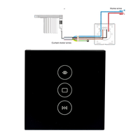 Interrupteur mural tactile intelligent Tuya Smart Life Wi-Fi en verre pour éclairage, ventilateur et rideau, 1, 2 ou 3 gangs, compatible UE/Royaume-Uni