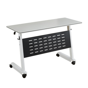 Hiện đại Modular văn phòng bằng gỗ Bảng với lưu trữ & kệ nghiên cứu Bàn kệ sách tùy chỉnh màu sắc MDF + kim loại xây dựng - Product Image 1