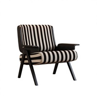 Fauteuil de détente individuel en bois massif, style Wabi-Sabi du milieu du siècle, durable, design américain, pour hôtel, salon, balcon, confortable et écologique