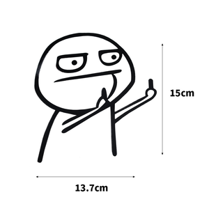 Pegatina Reflectante Divertida para Coche, Estilo <span class=keywords><strong>JDM</strong></span>, Vinilo para Auto y Motocicleta, Diseño de Dedo Medio, Calcomanías de Dibujos Animados, Venta Caliente en Amazon y Ebay - Product Image 6