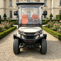 Voiturette de golf électrique au lithium 72V personnalisée Rainbow Premium, 8 places, tout-terrain surélevée avec moteur 5 kW pour terrains de golf