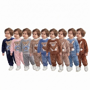 Vêtements d'automne et d'hiver pour enfants, pyjamas bébé deux pièces, nouvelle collection 2025, costume homme/femme, vêtements de détente en flanelle, vêtements de maison, dessin animé animal - Product Image 1
