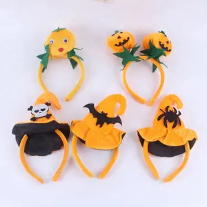 할로윈 의상 액세서리-귀여운 호박 거미 박쥐 모자 머리띠 플라스틱 고무 파티 호의 생일 이벤트 베이비 샤워 OEM 크기