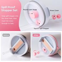 Usine Haute Qualité Réutilisable Tasse Accessoires Bouchon De Paille En Plastique Souple Mignon Tasse Manches Imitation Fourrure De Lapin Pompon Pendentif