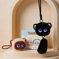 Pendentif jouet en peluche interactif intelligent pour chat avec IA, yeux animés LED, fonction d'interruption de conversation, application Tuya, cadeau