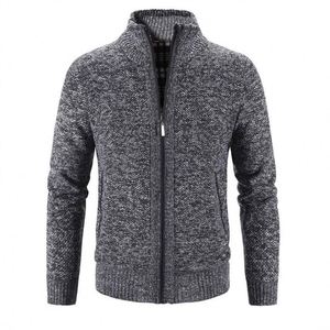 2026 Custom <strong>Cashmere</strong> Cardigan Men's Zipper Slim-Fit Fleece-Lined Cotton Knitted Male Men Jacket <strong>Christmas</strong> <strong>Sweater</strong> - Product Image 1