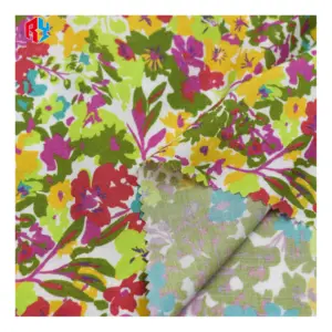 Hot sale 100% rayon flower pattern printed fabric tropical print fabric for women fashion fabric